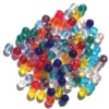 100 6mm Transparent Round Glass Bead Mix